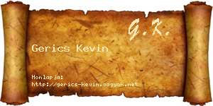 Gerics Kevin névjegykártya